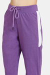 Rosaline Easy Movement Cotton Track Pants - Royal Lilac — thumbnail 5
